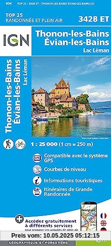 3428ET Thonon-les-Bains Evian-les-Bains 1 : 25 000: 1:25000