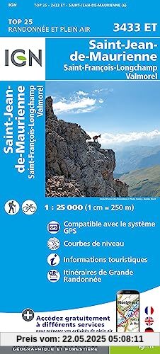 3433ET Saint Jean de Maurienne 1 : 25 000: 1:25000