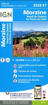 3528ET Morzine - Massif du Chablais - Les Portes du Soleil von IGN-Frankreich