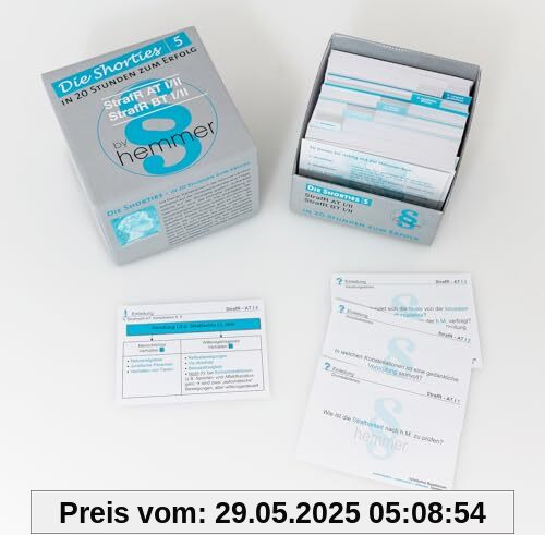 35500 - Shorties Box 5 - Strafrecht AT / BT: Shorties - in 20 Stunden zum Erfolg (Karteikarten - Strafrecht)