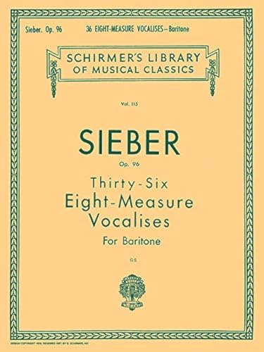 36 Eight-Measure Vocalises, Op. 96: Baritone von G. Schirmer, Inc.