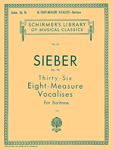 36 Eight-Measure Vocalises, Op. 96: Baritone von G. Schirmer