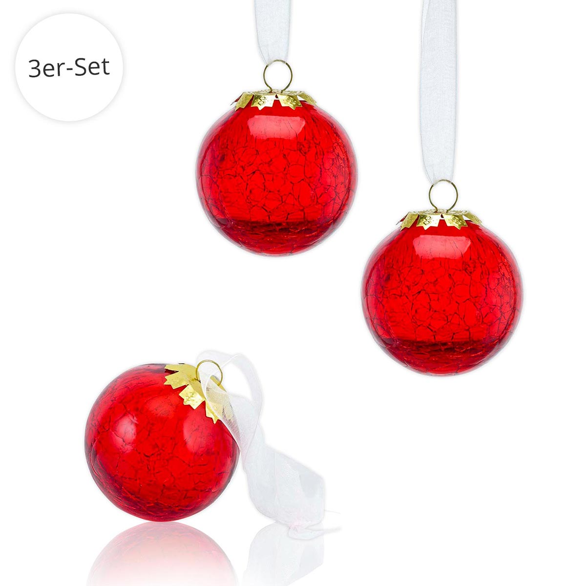 3er-Set Christbaumkugeln »Antique« von St. Benno Verlag