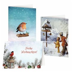 3er-Set Grußkarten »Wintervögel« von St. Benno