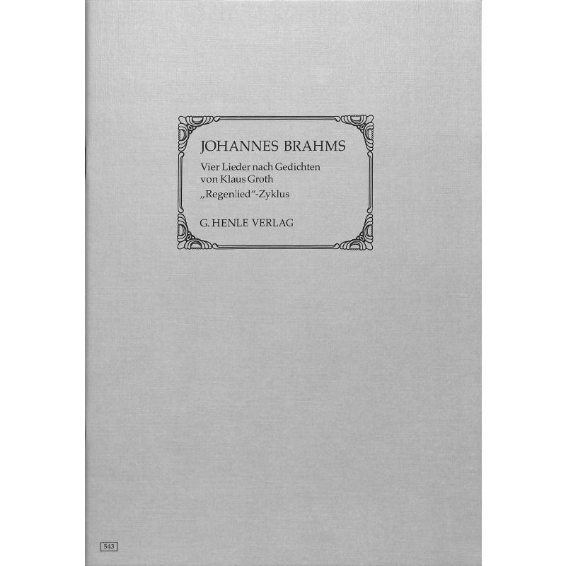 4 Lieder nach Gedichten von Klaus Groth 4 Lieder nach Gedichten von Klaus Groth