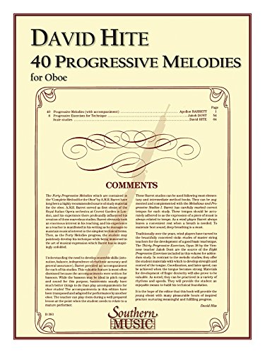 40 Progressive Melodies: Oboe