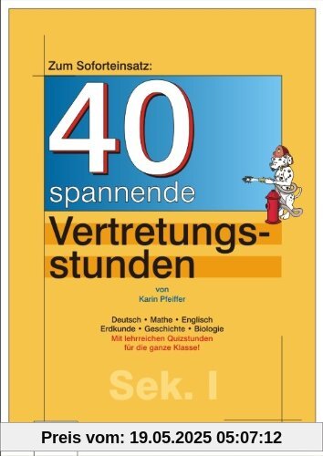 40 Vertretungsstunden für die Sekundarstufe I