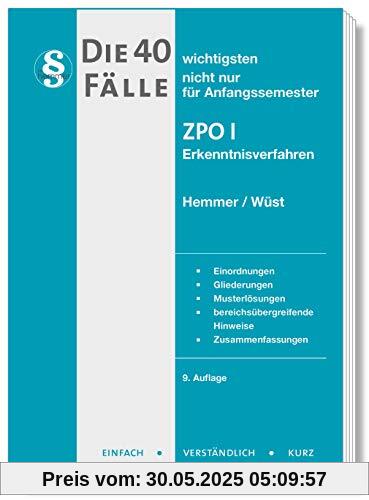 40 wichtigsten Fälle ZPO I (Skripten - Zivilrecht)