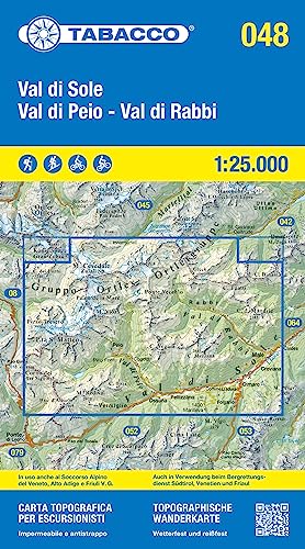 48 Val di Peio - Val die Rabbi - Val di Sole: 1:25000 (Carte topografiche per escursionisti, Band 48)
