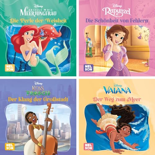 4er-Set Maxi-Mini 48: Disney Prinzessin: Geschichten ab 3 Jahren mit Arielle, Vaiana, Rapunzel und Tiana im Mitnahmeformat (Nelson Maxi-Mini: Maximaler Vorlesespaß!)