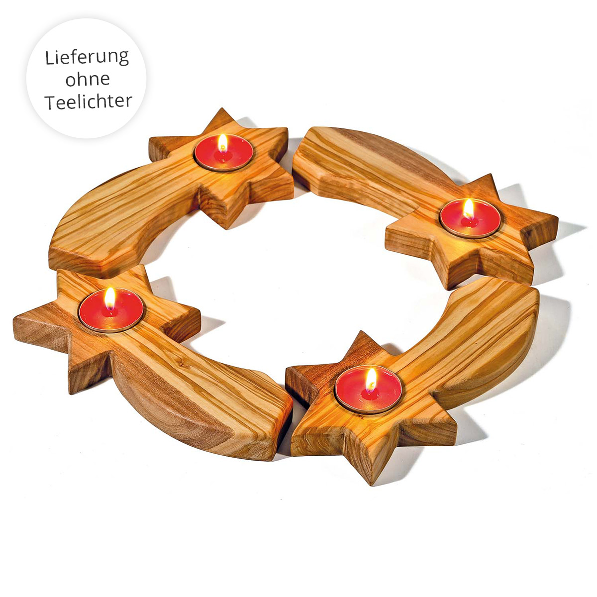 4er-Set Teelichthalter »Stern von Betlehem« von St. Benno Verlag