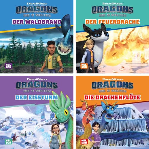 4er-Set: Maxi-Mini 44: Dragons: Die neun Welten: Im Mitnahme-Format ab 3 Jahren (Nelson Maxi-Mini)