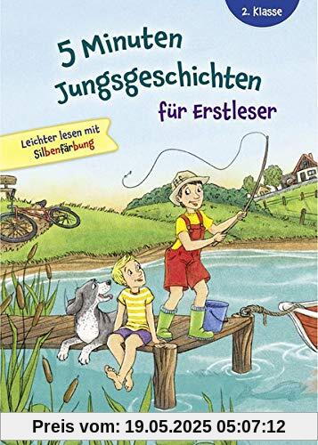 5 Minuten Jungsgeschichten für Erstleser.: Leichter lesen mit Silbenfärbung. Für Kinder ab 7 Jahre. gondolino Erstleser.