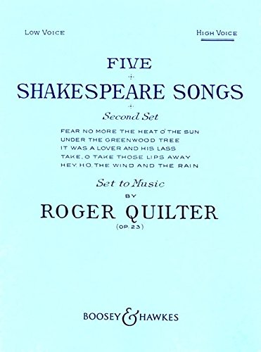 5 Shakespeare Songs: op. 23. hohe Singstimme und Klavier. hoch. von Boosey & Hawkes Publishers Ltd.