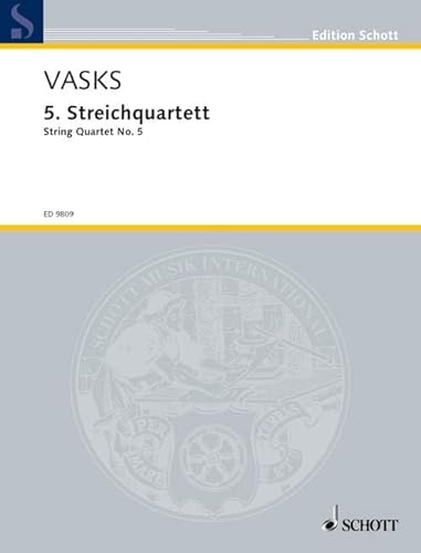 5. Streichquartett: Streichquartett. Partitur und Stimmen. (Edition Schott)