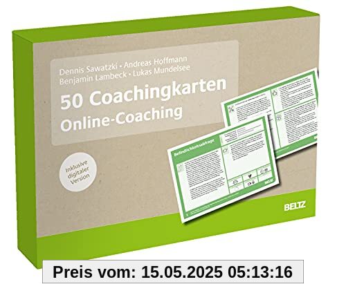 50 Coachingkarten Online-Coaching: Das Methodenset für digital gestützte Beratung. Mit 16-seitigem Booklet. Inklusive digitaler Version