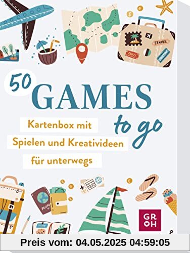 50 Games to go - Kartenbox mit vielen Spielen und Kreativideen für unterwegs: Die ideale Beschäftigung im Auto oder auf Reisen - einfach eine der handlichen Karten ziehen!