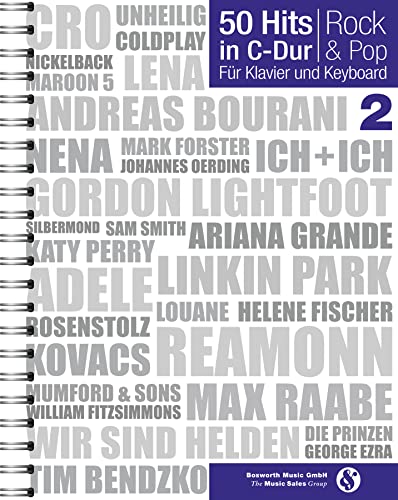 50 Hits in C-Dur Rock & Pop Band 2: Noten, Songbook für Klavier, Gesang, Keyboard: Für Klavier und Keyboard 50 Hits in C-Dur Rock & Pop Band 2: Noten, Songbook für Klavier, Gesang, Keyboard: Für Klavier und Keyboard