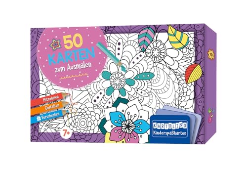 50 Karten zum Ausmalen - Kreative Muster: Mitnehmen, gestalten, verschenken (KARTOLINO Kinderspaßkarten) von Circon Verlag GmbH