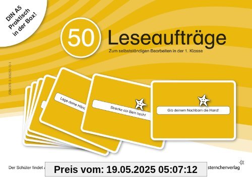 50 Leseaufträge in der Box: Zum selbstständigen Bearbeiten in der 1. Klasse