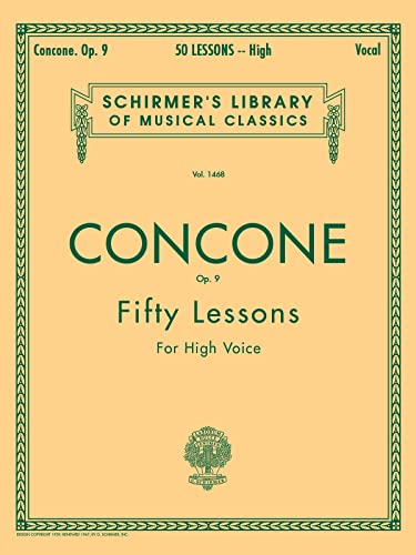 50 Lessons, Op. 9: High Voice: Schirmer Library of Classics Volume 1468 High Voice
