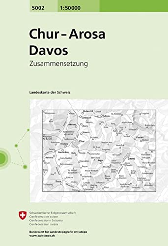 5002 Chur - Arosa - Davos: Zusammensetzung (Landeskarte 1:50 000 Zusammensetzungen)