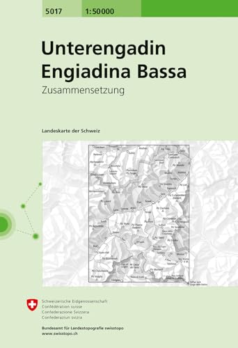 5017 Unterengadin - Engiadina Bassa: Zusammensetzung (Landeskarte 1:50 000 Zusammensetzungen) von Bundesamt Für Landestopografie Schweiz