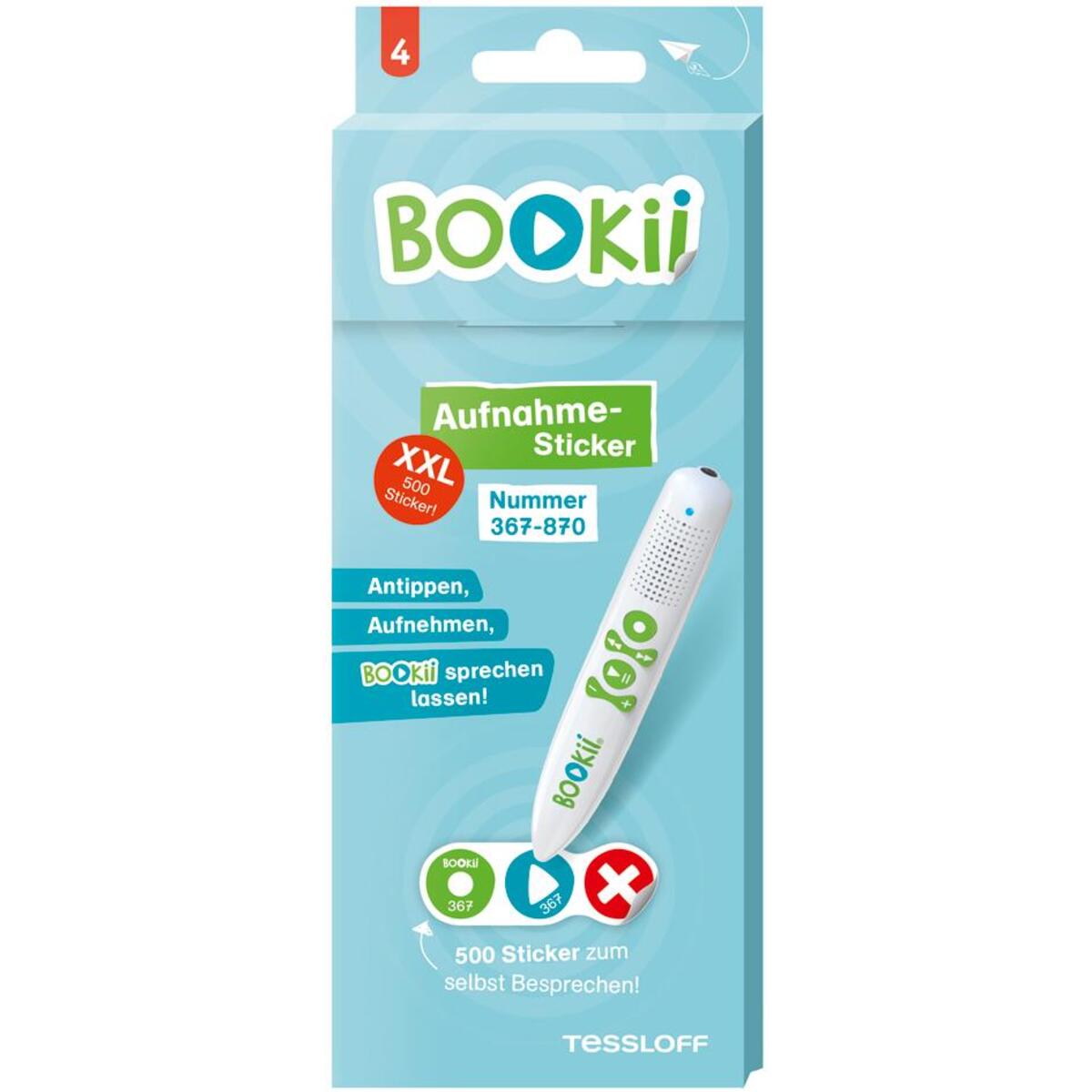 504 BOOKii® Aufnahme-Sticker neutral Paket 4, Nr. 367-870 von Tessloff Verlag