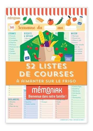 52 listes de courses Mémoniak - bloc aimanté à compléter 52 listes de courses Mémoniak - bloc aimanté à compléter von 365 PARIS