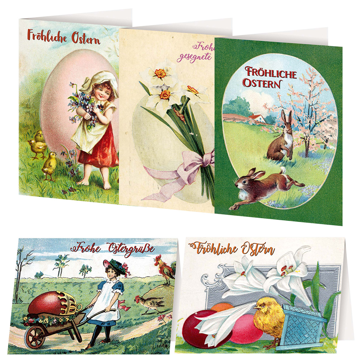 5er-Set Klappkarten »Fröhliche Ostern« 5er-Set Klappkarten »Fröhliche Ostern« von St. Benno Verlag