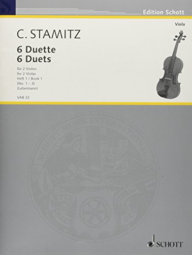 6 Duette: Nr. 1-3. Heft 1. 2 Violen. Spielpartitur.: Nr. 1-3. 2 Violen. Spielpartitur. (Edition Schott)