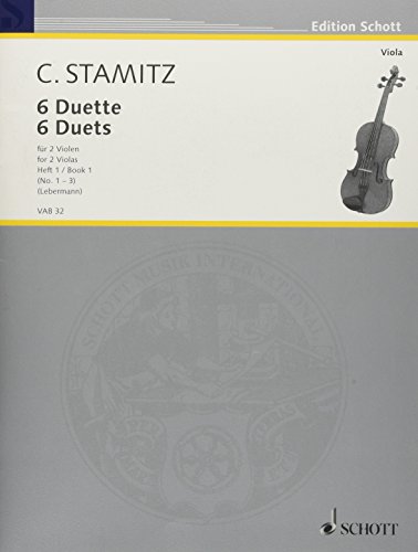 6 Duette: Nr. 1-3. 2 Violen. Spielpartitur. (Edition Schott)