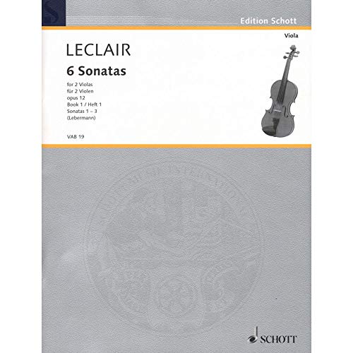 Sechs Sonaten: Sonatas 1-3. op. 12. 2 Violen. Spielpartitur. (Edition Schott, Band 1)