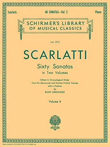60 Sonatas - Volume 2: Piano Solo: Schirmer Library of Classics Volume 1775 Piano Solo 60 Sonatas - Volume 2: Piano Solo: Schirmer Library of Classics Volume 1775 Piano Solo