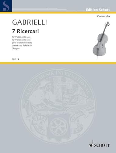 7 Ricercari: Urtext und Faksimile. Violoncello. (Cello-Bibliothek)
