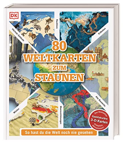 80 Weltkarten zum Staunen: So hast du die Welt noch nie gesehen. Sammlung von 80 thematischen Weltkarten in 3-D. Für Kinder ab 10 Jahren (Wo in aller Welt?) 80 Weltkarten zum Staunen: So hast du die Welt noch nie gesehen. Sammlung von 80 thematischen Weltkarten in 3-D. Für Kinder ab 10 Jahren (Wo in aller Welt?) von DK
