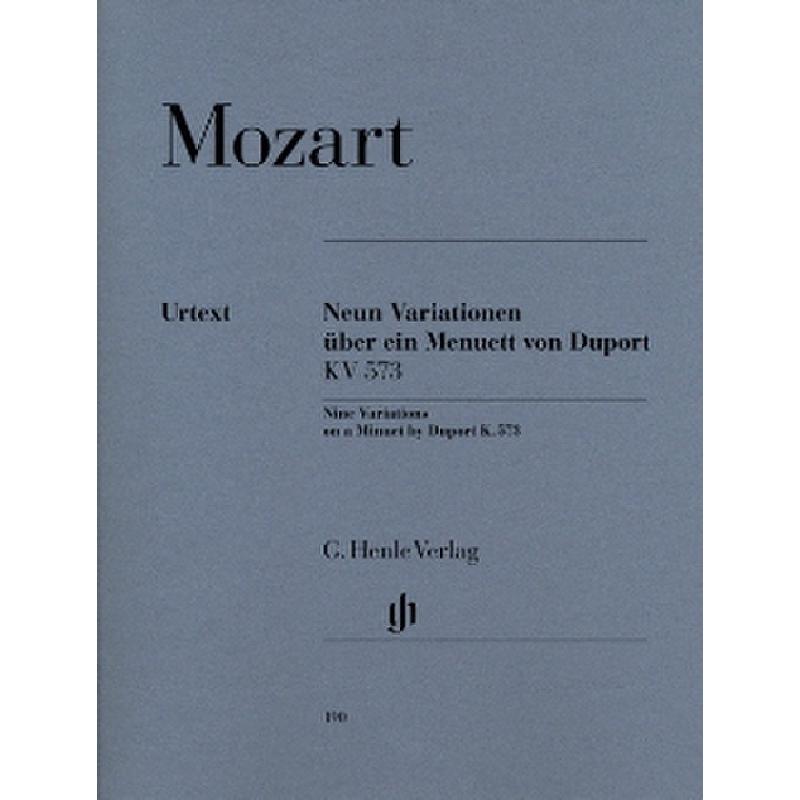 9 Variationen über ein Menuett von Duport KV 573 9 Variationen über ein Menuett von Duport KV 573