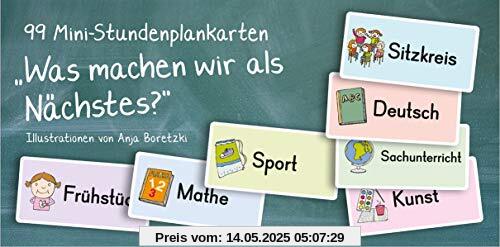 99 Mini-Stundenplankarten – „Was machen wir als Nächstes?“