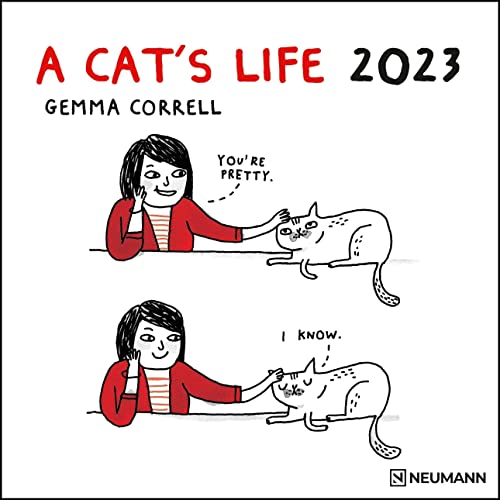 A Cat's Life 2023 - Wand-Kalender - Broschüren-Kalender - 30x30 - 30x60 geöffnet - Katzen - Cartoon (GRID CALENDAR) von Neumann Verlage GmbH & Co
