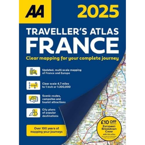 AA Traveller's Atlas France 2025 (AA Road Atlas)