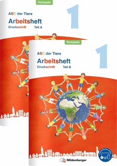 ABC der Tiere 1 Neubearbeitung - Arbeitsheft Druckschrift Kompakt, Teil A und B von Mildenberger