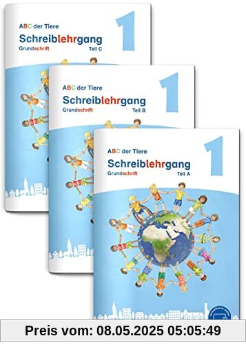 ABC der Tiere 1 Neubearbeitung – Schreiblehrgang Grundschrift, Teil A, B und C (ABC der Tiere - Neubearbeitung 2023)