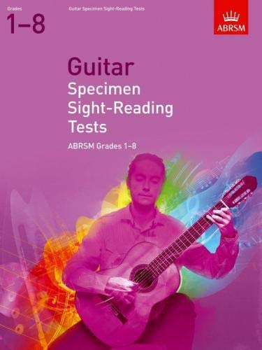ABRSM Guitar Specimen Sight Reading Tests: From 2009 (Grades 1-8). Für Gitarre