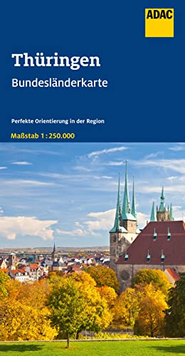 ADAC Bundesländerkarte Deutschland 08 Thüringen 1:250.000