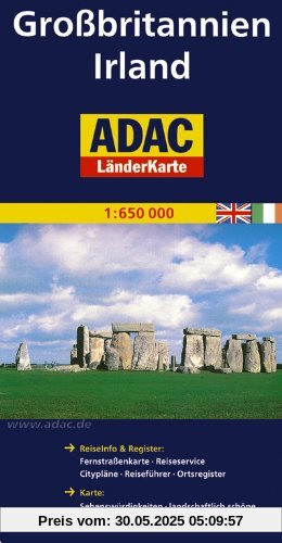 ADAC Länderkarte Großbritannien, Irland 1:650.000 ADAC Länderkarte Großbritannien, Irland 1:650.000