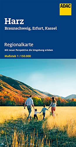 ADAC Regionalkarte 08 Harz 1:150.000: Braunschweig, Erfurt, Kassel - Straßenkarte und Autokarte von ADAC
