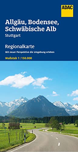ADAC Regionalkarte 15 Allgäu, Bodensee, Schwäbische Alb 1:150.000: Stuttgart