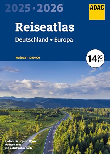 ADAC Reiseatlas 2025/2026 Deutschland 1:200.000, Europa 1:4,5 Mio.: Straßenatlas und Autoatlas (ADAC Atlas) von ADAC Kartografie ein Imprint von MAIRDUMONT