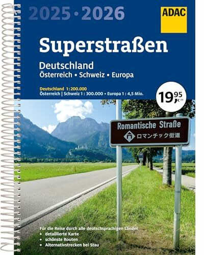 ADAC Superstraßen Autoatlas 2025/2026 Deutschland 1:200.000, Österreich, Schweiz 1:300.000 mit...