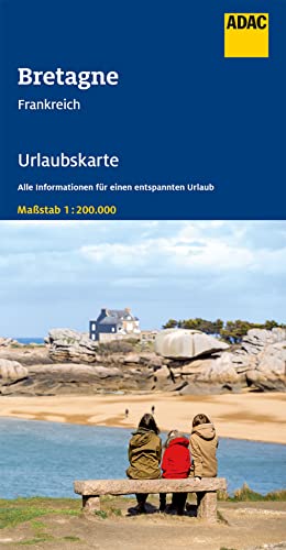 ADAC Urlaubskarte Bretagne 1:200.000: Straßenkarte und Autokarte